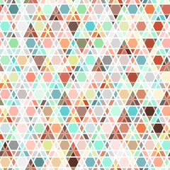 Polygonal rainbow mosaic background. Abstract low poly vector illustration. Triangular seamless pattern. Template geometric business design with triangle for banner, card, flyer, fabric, textile