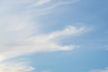 Blue sky and white clouds blackground on daytime