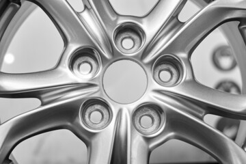 close up of a car wheel