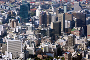 Fototapeta premium Downtown Kapstadt von oben