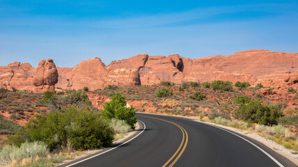 landscape on arches national park in the united states of america