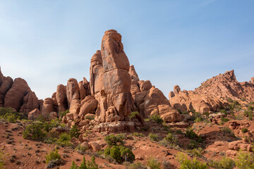 landscape on arches national park in the united states of america