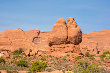 Fototapeta na wymiar landscape on arches national park in the united states of america