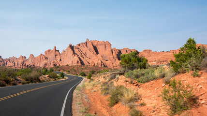 landscape on arches national park in the united states of america