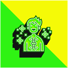 Antibodies Green and yellow modern 3d vector icon logo