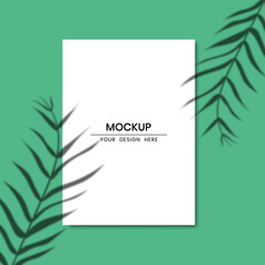 Blank white paper with shadow overlay effect