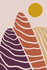 Design landscape, lines, unique style
