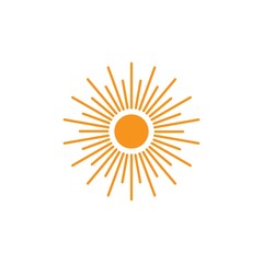 sun logo vector template.