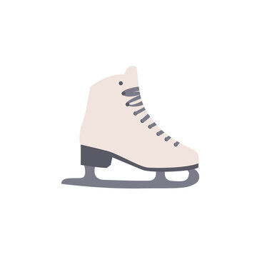 Ice skate. Figure skates symbol. Flat style.