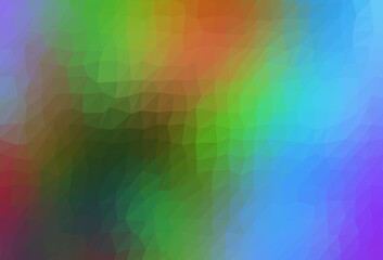 Light Multicolor, Rainbow vector abstract mosaic backdrop.
