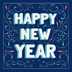 lettering happy new year 2022 vector design illustration