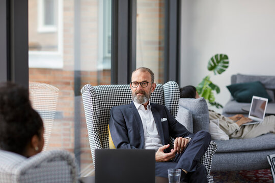 Man sitting in modern office