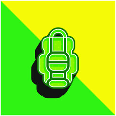 Bag Green and yellow modern 3d vector icon logo