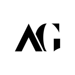 Modern creative monogram initials AG Logo Design