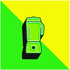 Big Juicer Green and yellow modern 3d vector icon logo
