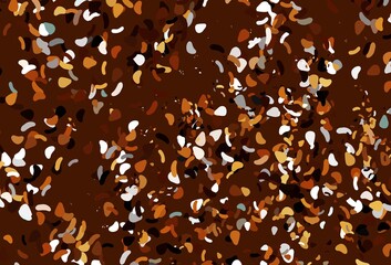 Light orange vector background with abstract forms.