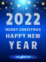 Christmas vector Greeting Card Happy 2022 New Year Flyer