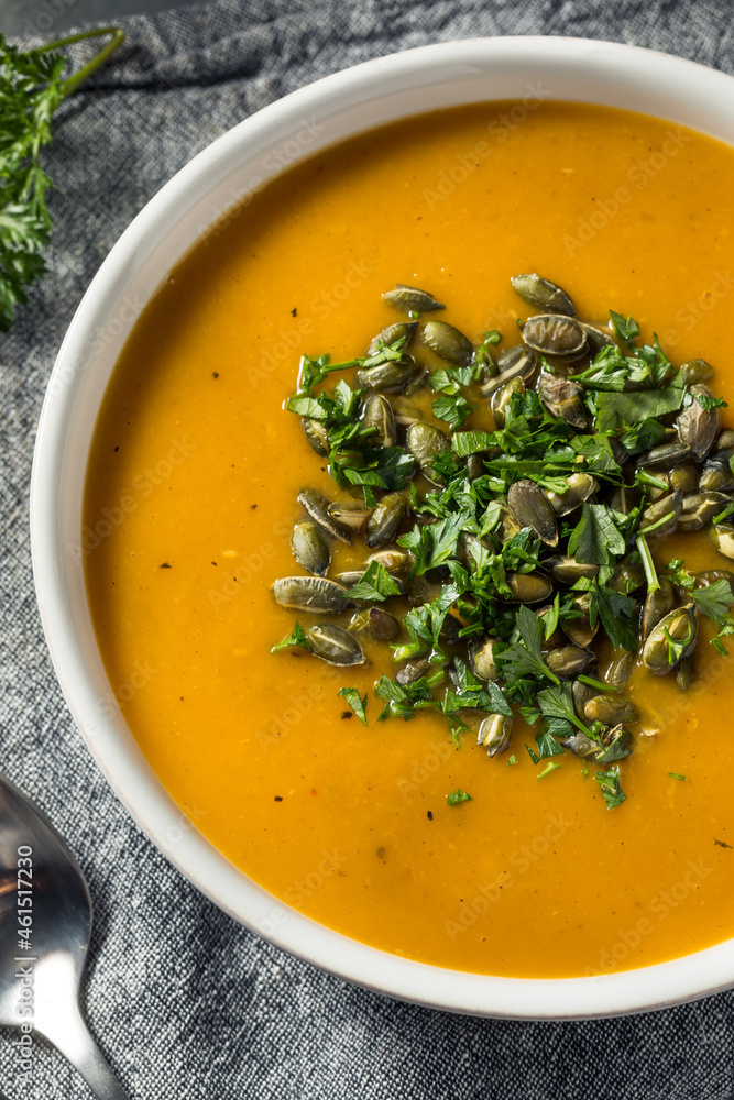 Canvas Prints healthy organic butternut squash soup