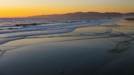 sunset over the Ocean in Hermosa Beach California