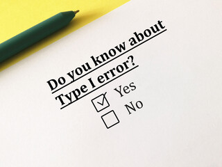 Fototapeta premium Questionnaire