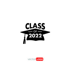 class of 2022 graduation cap hat icon/symbol/Logo Design Vector Template Illustration