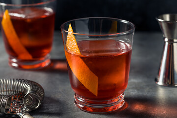 Boozy Refreshing Boulevardier Cocktail