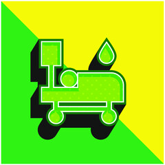 Blood Transfusion Green and yellow modern 3d vector icon logo