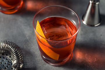 Boozy Refreshing Boulevardier Cocktail