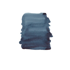 Abstract drawing of watercolor grey stain on white background. Watercolor texture. Background. Isolated