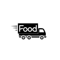 Food truck icon isolated on white background 