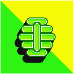 Beehive Green and yellow modern 3d vector icon logo