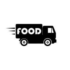 Food truck icon isolated on white background 