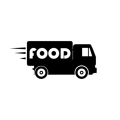 Food truck icon isolated on white background 