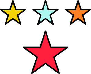 Rating star Isolated Vector icon which can easily modify or edit

