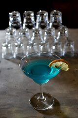 Colorful Cocktails in the nightlife, Drinks of late night tourists