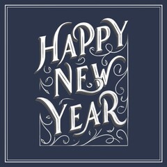 vintage lettering happy new year 2022 vector design illustration