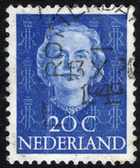 Postage stamps of the Holland. Stamp printed in the Holland. Stamp printed by Holland.