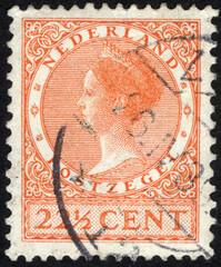 Postage stamps of the Holland. Stamp printed in the Holland. Stamp printed by Holland.