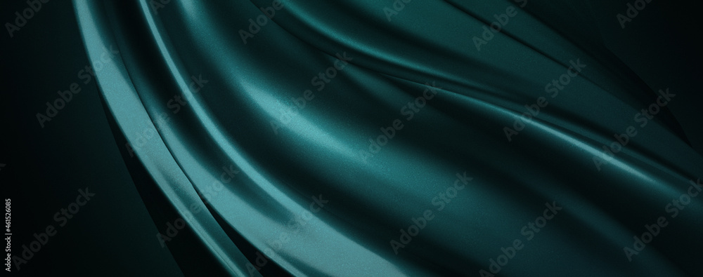 Canvas Prints modern green futuristic cyberspace abstract metallic chrome wave background for headers, website and
