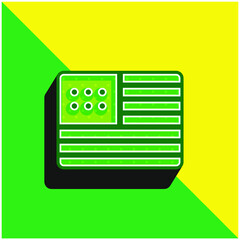America Green and yellow modern 3d vector icon logo