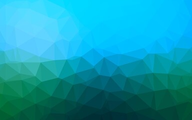Obraz premium Light Blue, Green vector shining triangular background.