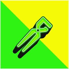 Big Clippers Green and yellow modern 3d vector icon logo