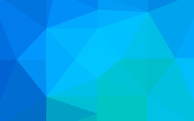Light Blue, Green vector shining triangular background.