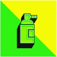 Aerosol Green and yellow modern 3d vector icon logo