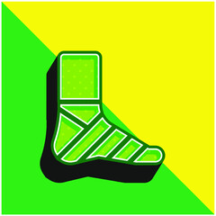 Bandage Green and yellow modern 3d vector icon logo