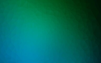 Dark Blue, Green vector triangle mosaic texture.