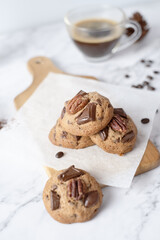 Tiramisu Cookies. set on cafe table.