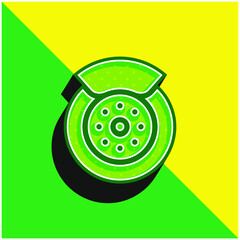 Break Green and yellow modern 3d vector icon logo