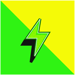 Bolt Green and yellow modern 3d vector icon logo