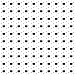 Fototapeta na wymiar Square seamless background pattern from black ladies handbag symbols are different sizes and opacity. The pattern is evenly filled. Vector illustration on white background
